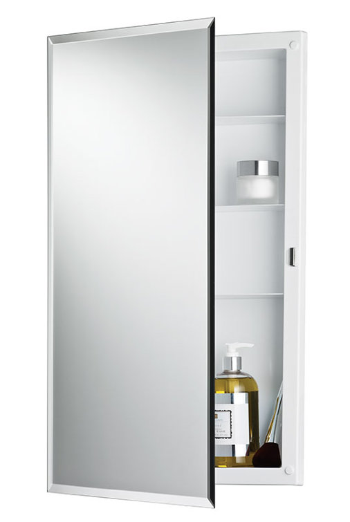 Broan 16 W 26 H Recessed Framed Medicine Cabinet Mirror Fixed Wayfair